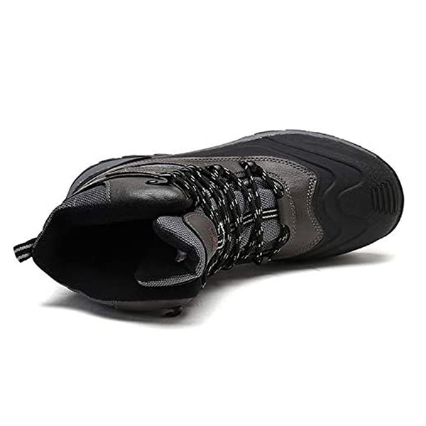 Men's Waterproof Insulated Winter Snow Boots - BLACK GREY - 1